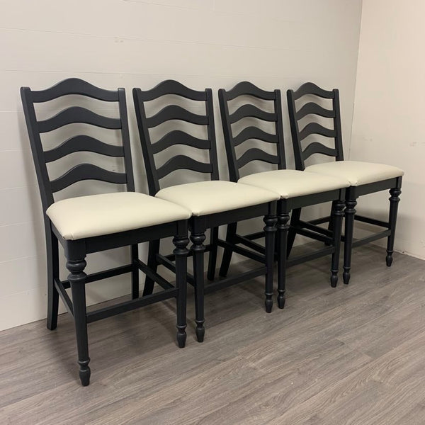 4 Cast Black Bar Stools