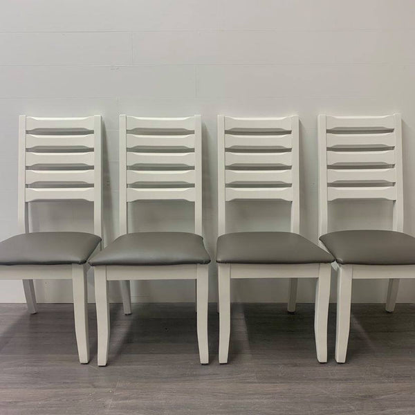 6 Little White Dining Chairs