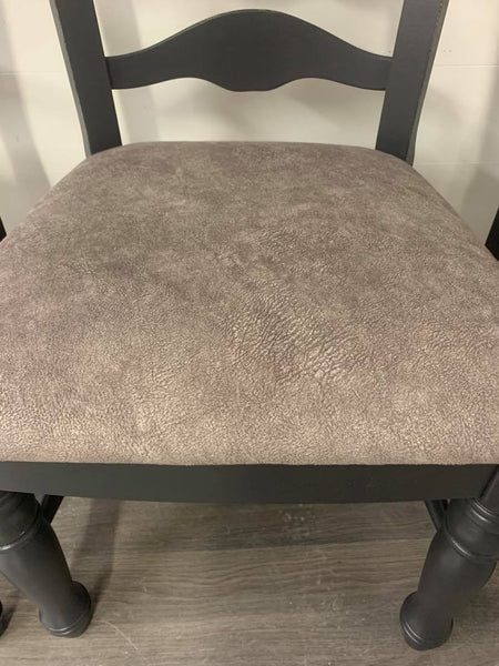 4 Cast Black Dining Chairs