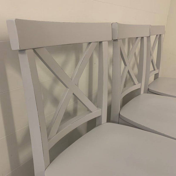 3 Bone White Counter Height Stools