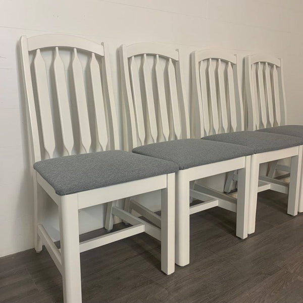 4 Little White Dining Chairs