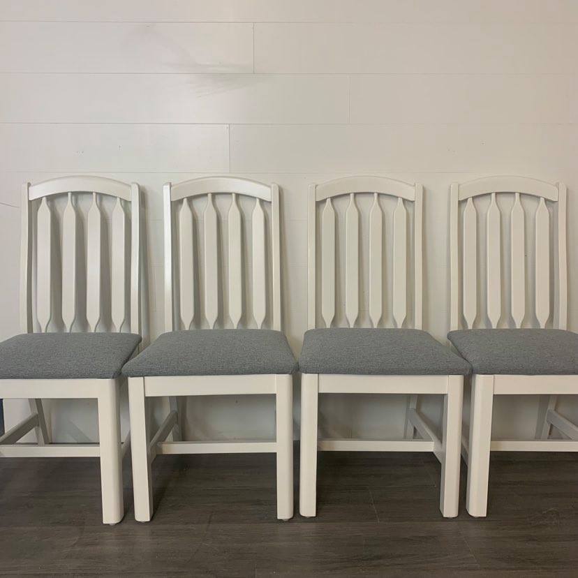 4 Little White Dining Chairs