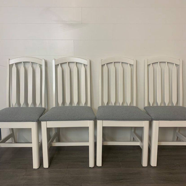4 Little White Dining Chairs