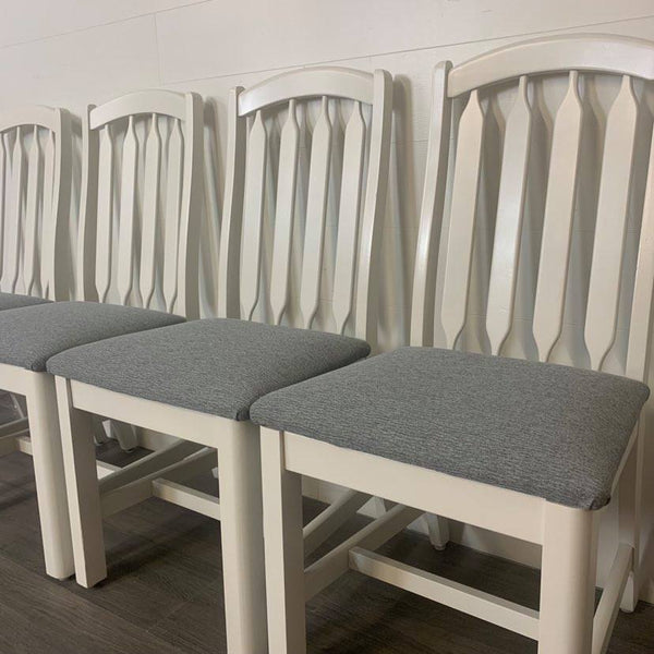 4 Little White Dining Chairs