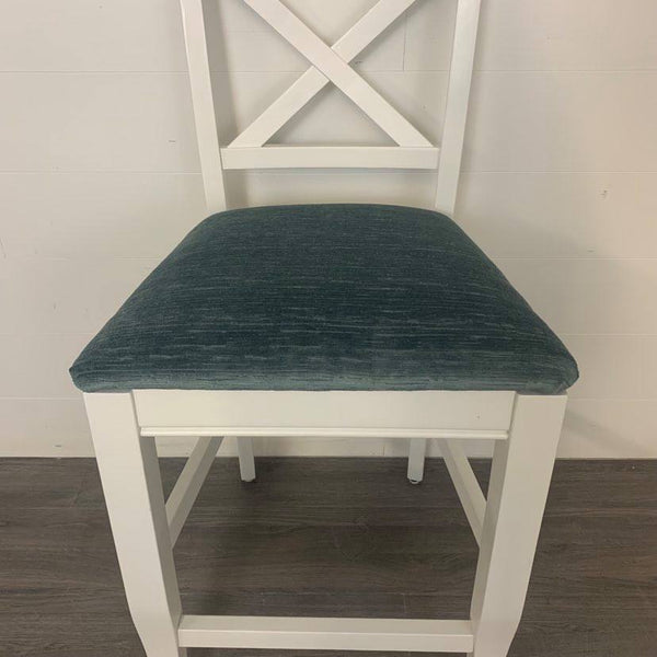 4 Little White Counter Height Stools