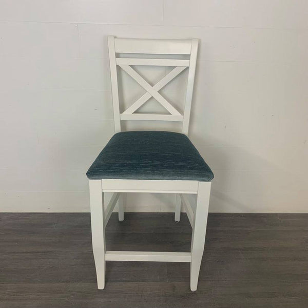 4 Little White Counter Height Stools