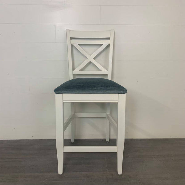 4 Little White Counter Height Stools