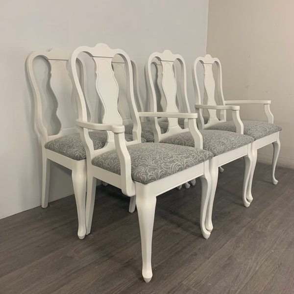 6 Little White Dining Chairs