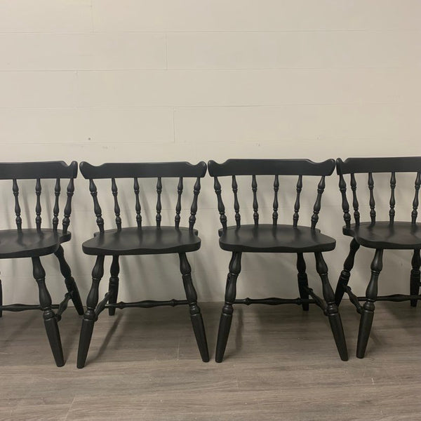 6 Piece Black Farmhouse Dining Set