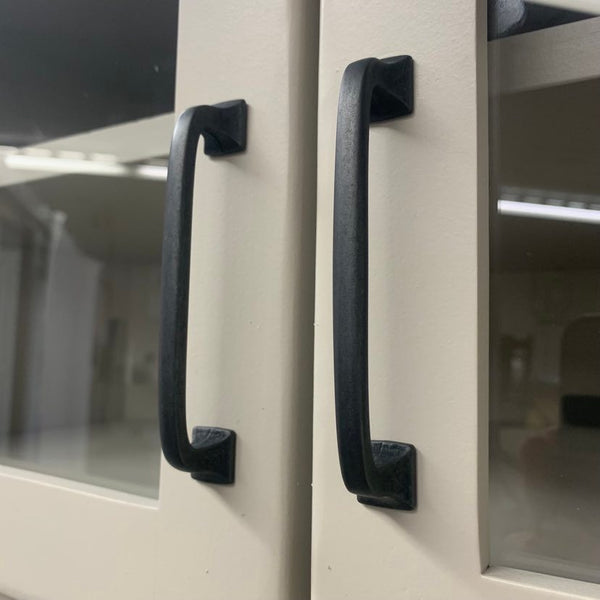 Antique White Farmhouse Style Corner Cabinet