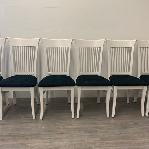 6 Bone White Dining Chairs