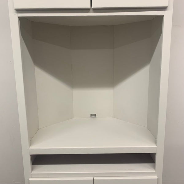 Antique White Farmhouse Style Corner Cabinet