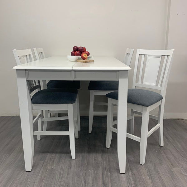 5 Piece Little White Dining Set