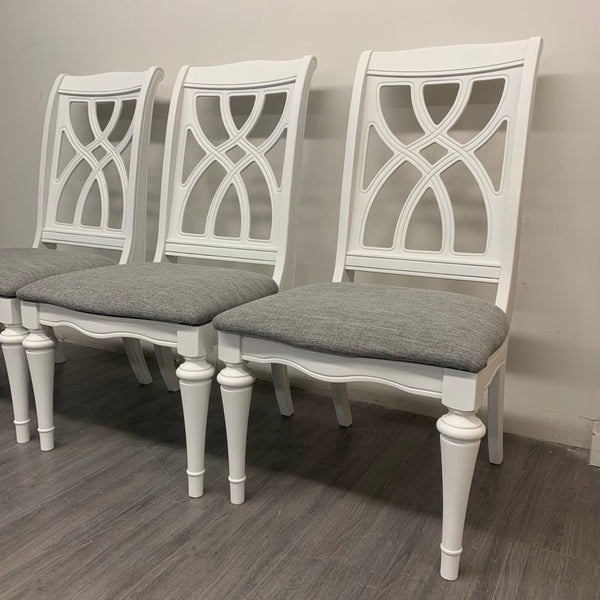 4 Little White Dining Chairs