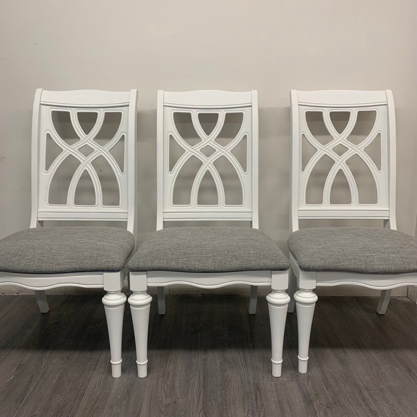 4 Little White Dining Chairs