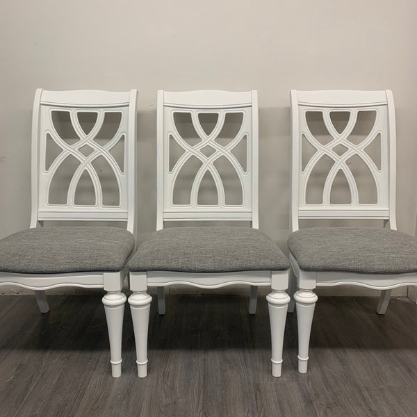 4 Little White Dining Chairs