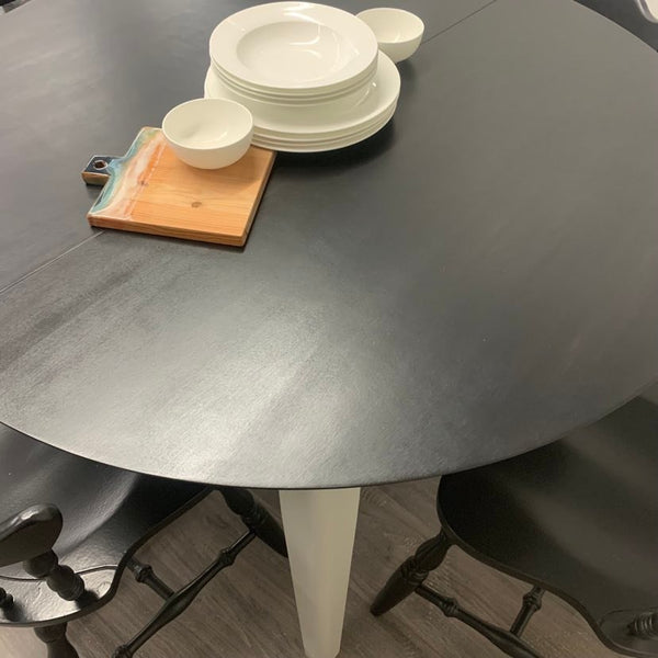 6 Piece Black Farmhouse Dining Set