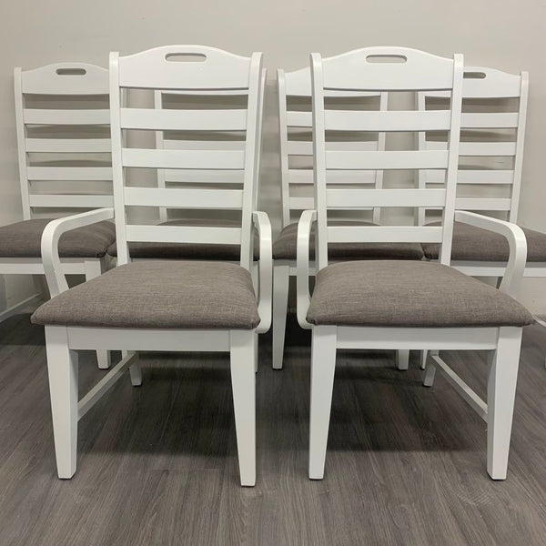6 Little White Dining Chairs