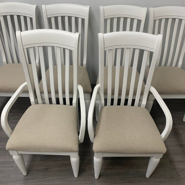 8 Little White Dining Set