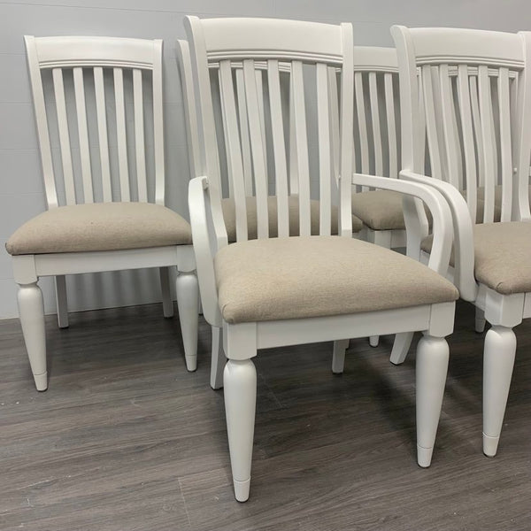 8 Little White Dining Set