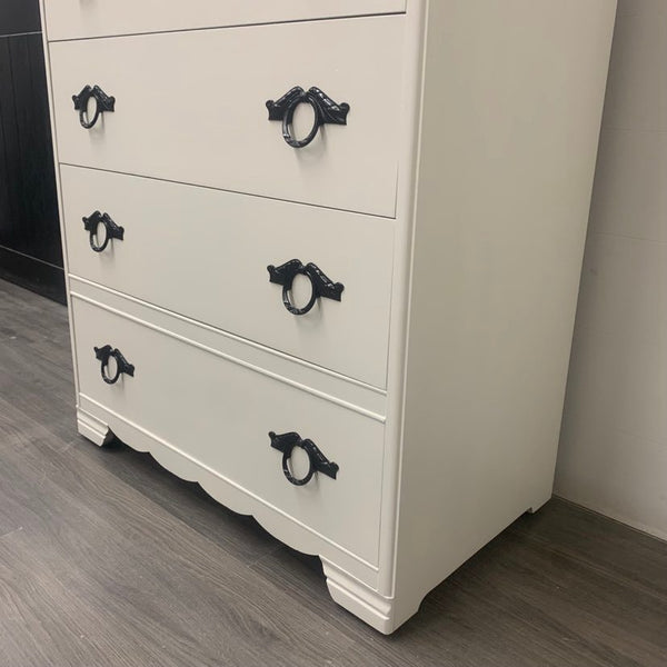 4 Drawer Little White Waterfall Dresser