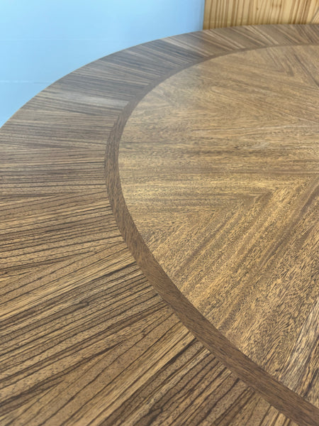 Round Shiplap Pedestal Dining Table