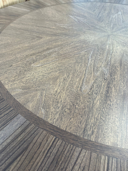 Round Shiplap Pedestal Dining Table