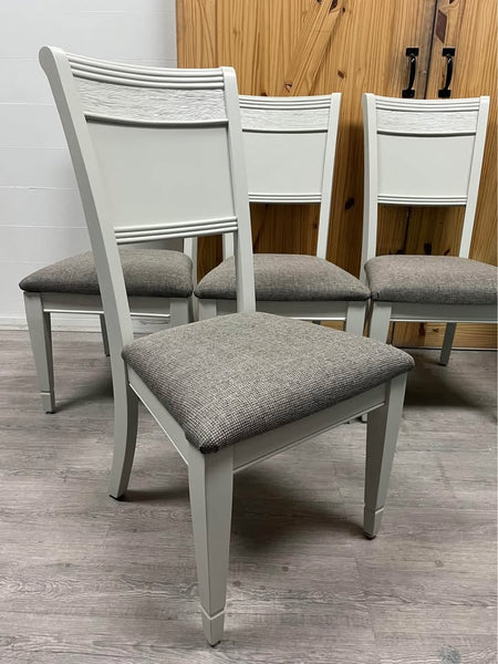 4 Shiplap Upholstered Dining Chairs