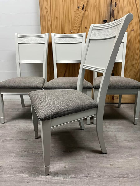 4 Shiplap Upholstered Dining Chairs