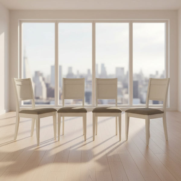 4 Shiplap Upholstered Dining Chairs