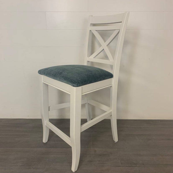 4 Little White Counter Height Stools