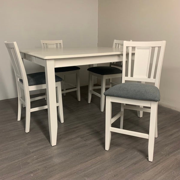 5 Piece Little White Dining Set