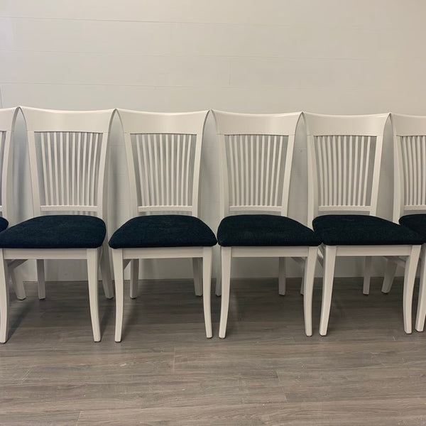 6 Bone White Dining Chairs