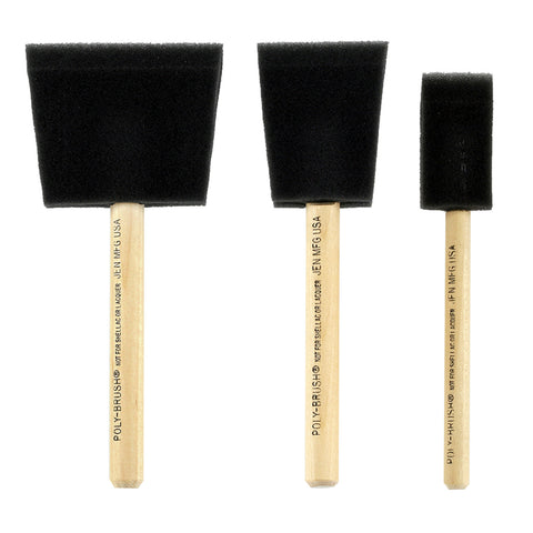 Jen Manufacturing Poly Foam Brush - 2 inch (Pack of 48) - Ideal for Smooth Paint Application, Professional-Grade for Painting and Crafts